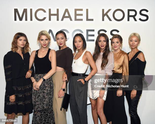 Talisa Sutton, Caro Daur, Chriselle Lim, Aimee Song, Arielle Charnas, Julia Engel, and Vanessa Hong attend Michael Kors and Google Celebrate new...