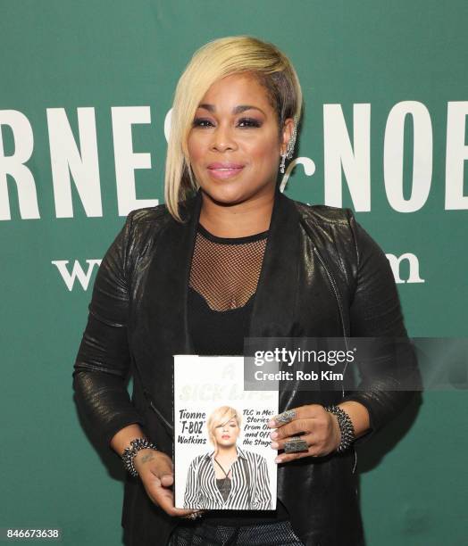Tionne 'T-Boz' Watkins promotes her new book, "A Sick Life: TLC 'n Me: Stories From On And Off The Stage" at Barnes & Noble Union Square on September...
