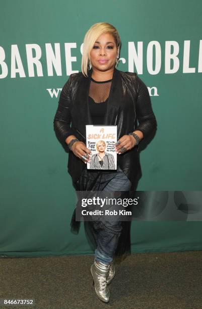 Tionne 'T-Boz' Watkins promotes her new book, "A Sick Life: TLC 'n Me: Stories From On And Off The Stage" at Barnes & Noble Union Square on September...