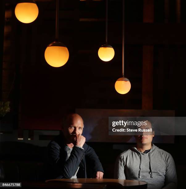 Actor Ed Harris and director Mark Raso of Kodachrome at the Toronto International Film Festival in Toronto. September 9, 2017.