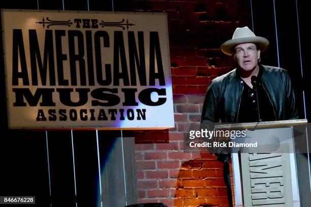 Jack Ingram speaks onstage during the 2017 Americana Music Association Honors & Awards on September 13, 2017 in Nashville, Tennessee.