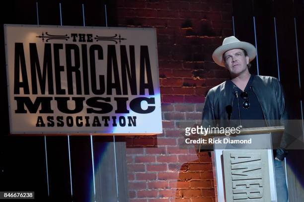Jack Ingram speaks onstage during the 2017 Americana Music Association Honors & Awards on September 13, 2017 in Nashville, Tennessee.
