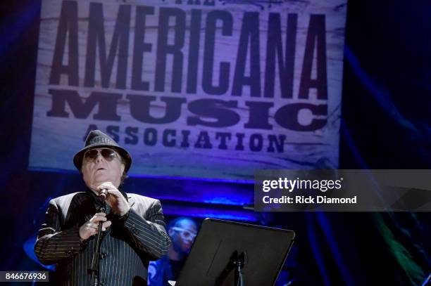 Van Morrison performs onstage during the 2017 Americana Music Association Honors & Awards on September 13, 2017 in Nashville, Tennessee.