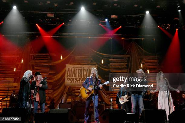 Musical artists perform onstage for the finale during the 2017 Americana Music Association Honors & Awards on September 13, 2017 in Nashville,...