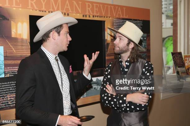 Sam Outlaw and Aaron Lee Tasjan attend the 2017 Americana Music Association Honors & Awards on September 13, 2017 in Nashville, Tennessee.