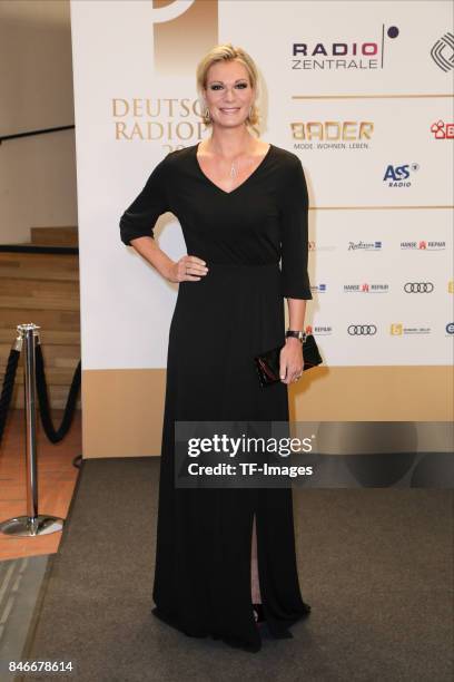 Maria Hoefl-Riesch attends the Deutscher Radiopreis at Elbphilharmonie on September 7, 2017 in Hamburg, Germany. "n