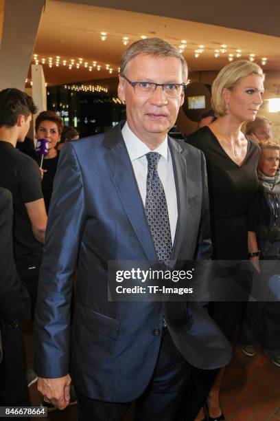 Guenther Jauch attends the Deutscher Radiopreis at Elbphilharmonie on September 7, 2017 in Hamburg, Germany. "n