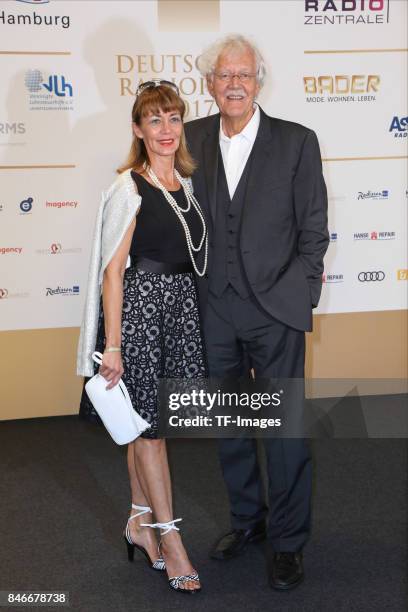 Carlo von Tiedemann and Julia Laubrunn attend the Deutscher Radiopreis at Elbphilharmonie on September 7, 2017 in Hamburg, Germany. "n