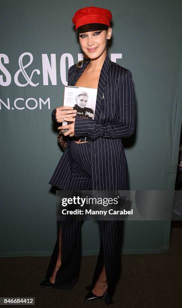 Bella Hadid attends the book signing of her mother Yolanda Hadid's new book "Believe Me: My Battle with the Invisible Disability of Lyme Disease" at...