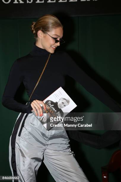 Gigi Hadid attends the book signing of "Believe Me: My Battle with the Invisible Disability of Lyme Disease" at Barnes & Noble Tribeca on September...
