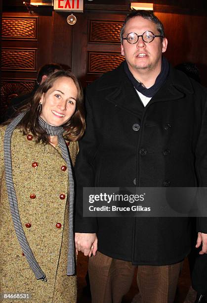 Shira Piven and husband Director Adam McKay attend the opening night afterparty for "You're Welcome America. A Final Night with George W. Bush" at...