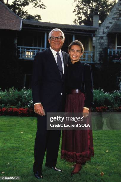 Cary Grant et sa femme Barbara le 15 septembre 1982 a Paris, France.