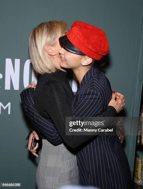 Bella Hadid attends her mother Yolanda Hadid's book signing of "Believe Me: My Battle with the Invisible Disability of Lyme Disease" at Barnes &...