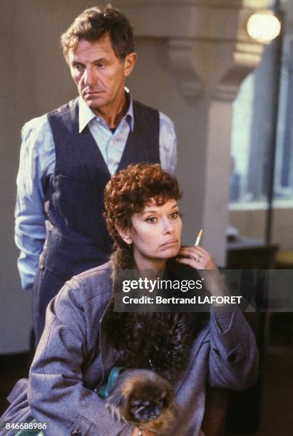 Heinz Bennent et Lea Massari dans le film Sarah de Maurice Dugowson le 22 novembre 1982 en France.