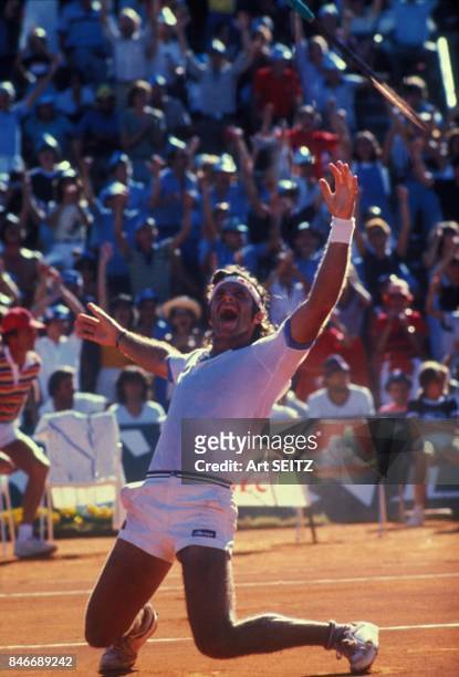 Guillermo Vilas, joueur argentin de tennis, circa 1980 en Argentine.