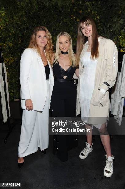 Taylor Ballantyne, Bianca Whyte and Robyn Lawley attend the Whyte Studio NYFW Launch Dinner hosted by Bianca Whyte and Jamie Frankel at Hotel Hugo on...