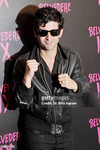 Artist Andre Saraiva arrives at the "Belvedere IX" Launch at MyHouse on February 5, 2009 in Hollywood, California.