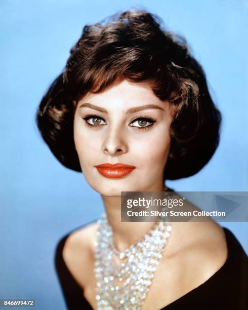 Italian actress Sophia Loren, circa 1955.
