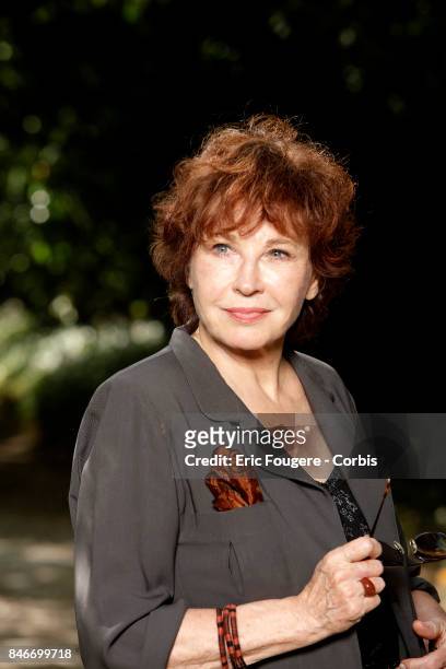 Marlene Jobert poses during a portrait session in Paris, France on .