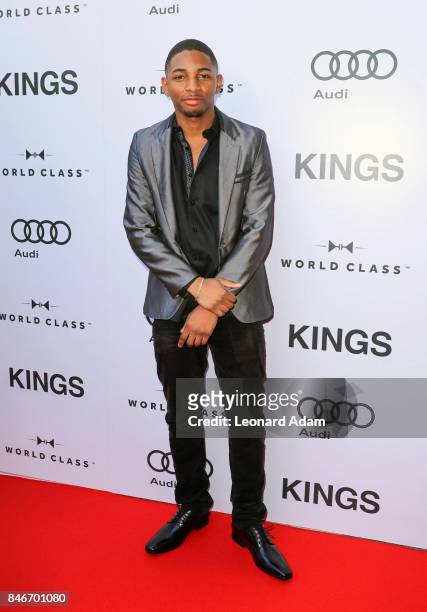 Kaalan Rashad Walker attends "Kings" premiere party hosted by Diageo World Class Canada and Audi at Bisha Hotel & Residences in Toronto, Canada.