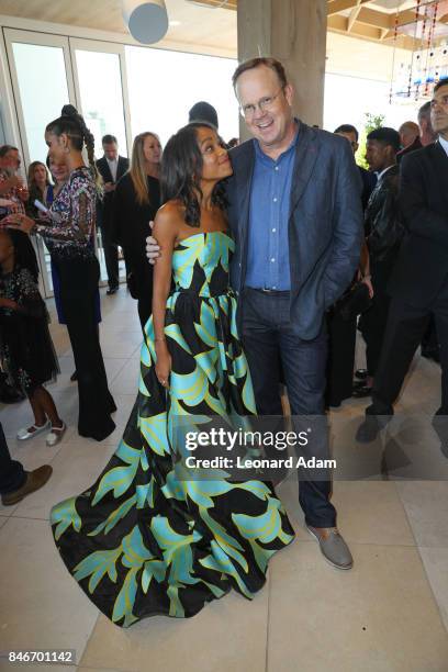 Rachel Hilson and Peter Mackenzie attends "Kings" premiere party hosted by Diageo World Class Canada and Audi at Bisha Hotel & Residences in Toronto