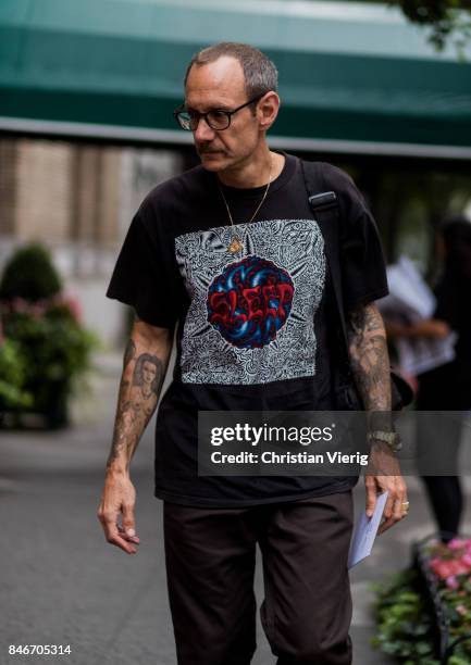 Terry Richardson seen in the streets of Manhattan outside Marc Jacobs during New York Fashion Week on September 13, 2017 in New York City.