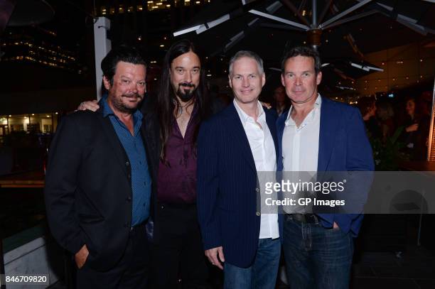 Paul Langlois, Rob Baker, Johnny Fay and Gord Sinclair of The Tragically Hip attend King Taps and Crown Royal celebrate "Long Time Running" on...