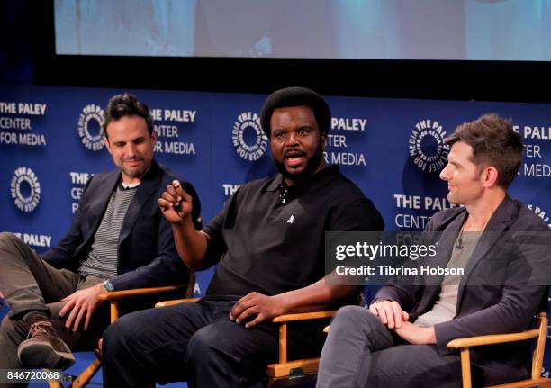 Tom Gormican, Craig Robinson and Adam Scott attend The Paley Center for Media's 11th annual PaleyFest Fall TV previews for FOX at The Paley Center...