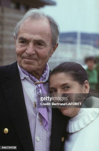 Acteur americain James Mason et son epouse Clarissa Kaye au Festival du Cinema Americain de Deauville en septembre 1983 a Deauville, France.