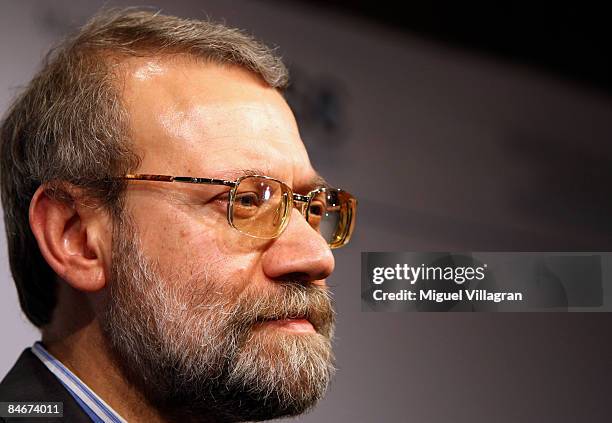 Iranian parliament speaker Ali Larijani, formerly Tehran's envoy in nuclear talks, attends the first day of the Munich conference on security policy...