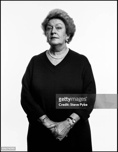 Marion True, former antiquities curator for the J. Paul Getty Museum, poses at a portrait session for The New Yorker Magazine.