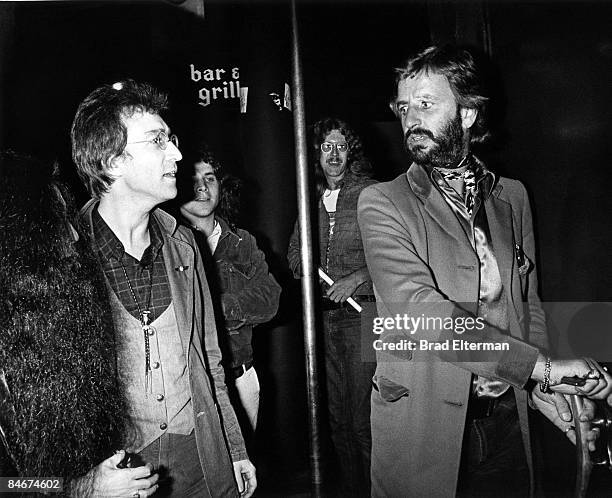 John Lennon and Ringo Star arrive at On The Rox nightclub in Los... News Photo - Getty Images