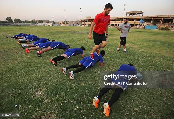 Iraq Rugby Team Players of Iraq's first national rugby team train on a pitch provided ...