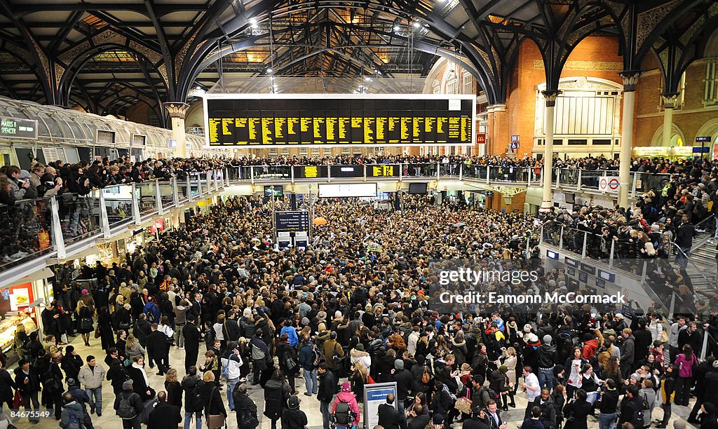 Flashmob Dancers Congregate At London Liverpool Street Station