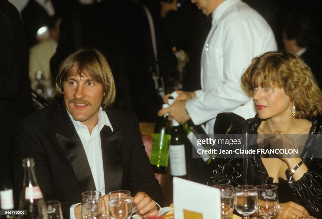 Gerard Depardieu Et Elisabeth Depardieu Au Festival De Cannes 1984