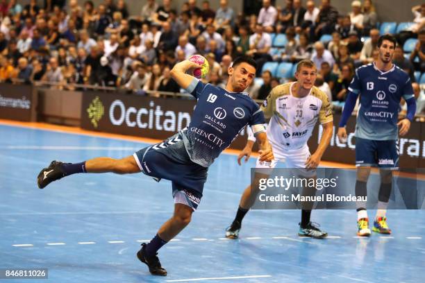 Nemanja Ilic of Toulouse during Lidl Star Ligue match between Fenix Toulouse and Pays D'aix Universite Club on September 13, 2017 in Toulouse, France.