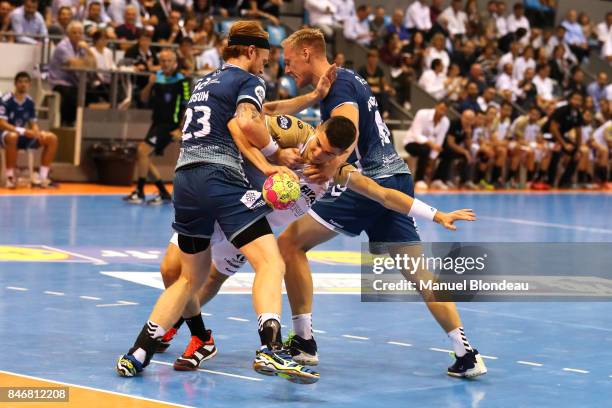 Aymeric Minne of Aix during Lidl Star Ligue match between Fenix Toulouse and Pays D'aix Universite Club on September 13, 2017 in Toulouse, France.