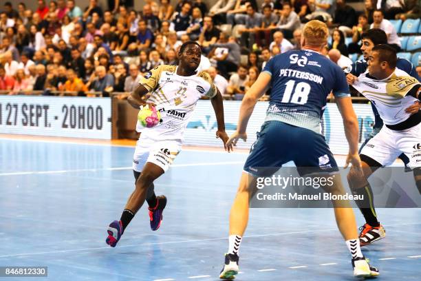 Karl Olivier Konan of Aix during Lidl Star Ligue match between Fenix Toulouse and Pays D'aix Universite Club on September 13, 2017 in Toulouse,...