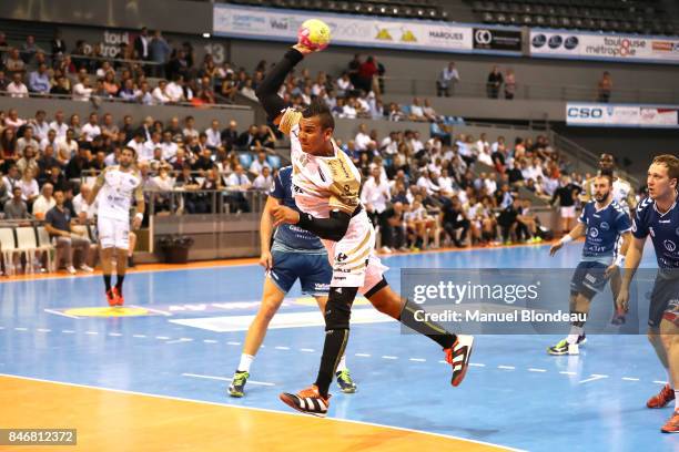 Mohamed Mamdouh of Aix during Lidl Star Ligue match between Fenix Toulouse and Pays D'aix Universite Club on September 13, 2017 in Toulouse, France.