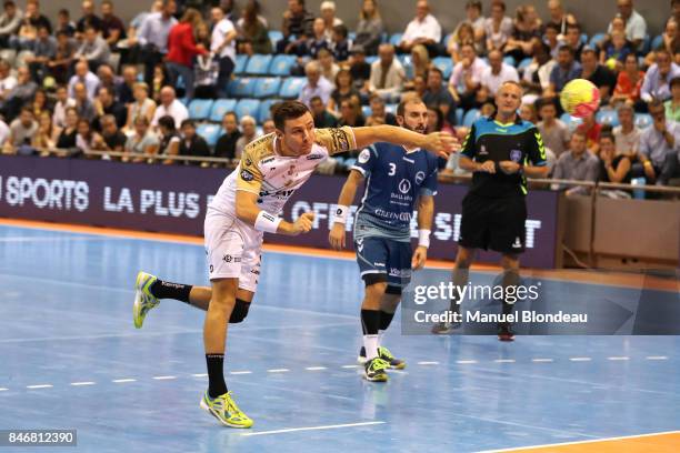 Gabriel Loesch of Aix during Lidl Star Ligue match between Fenix Toulouse and Pays D'aix Universite Club on September 13, 2017 in Toulouse, France.