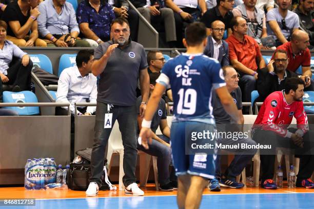 Head coach Philippe Gardent of Toulouse during Lidl Star Ligue match between Fenix Toulouse and Pays D'aix Universite Club on September 13, 2017 in...
