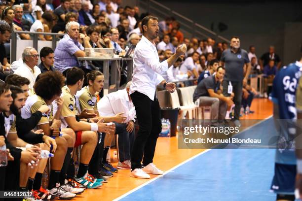 Head coach Jerome Fernandez of Aix during Lidl Star Ligue match between Fenix Toulouse and Pays D'aix Universite Club on September 13, 2017 in...