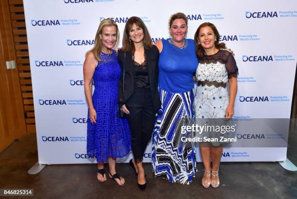 Sydney Davis, Chris van Vliet, Maria Giron and Karine Ohana attend the Oceana New York Gala at Blue Hill at Stone Barns on September 13, 2017 in...