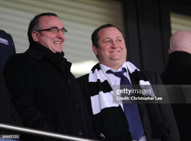 Newcastle United Chairman Mike Ashley during the Barclays Premier League match between West Bromwich Albion and Newcastle United at The Hawthorns on...