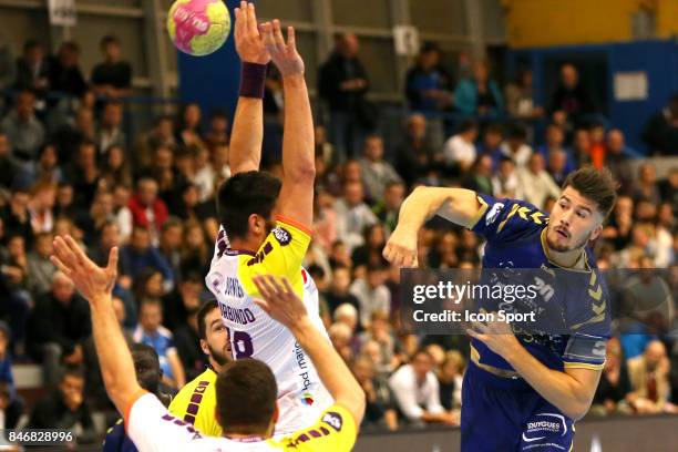 Johann Caron of Massy during Lidl Star Ligue match between Massy Essonne Handball and HBC Nantes on September 13, 2017 in Massy, France.