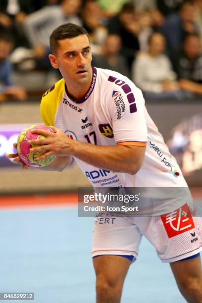 Kiril Lazarov of Nantes during Lidl Star Ligue match between Massy Essonne Handball and HBC Nantes on September 13, 2017 in Massy, France.