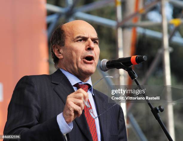 Rome, Italy, March 13 Pier Luigi Bersani, PD politician during the Italian left-wing election.