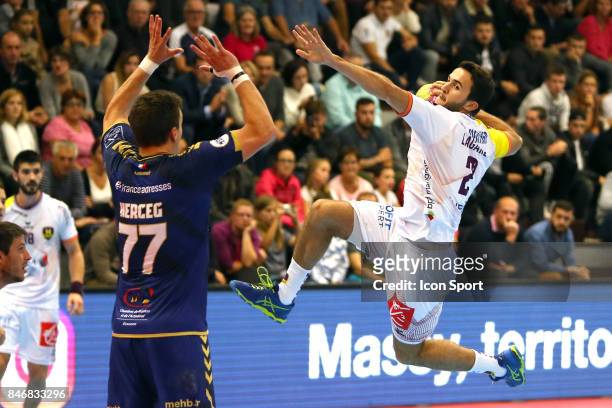 Romain Lagarde of Nantes during Lidl Star Ligue match between Massy Essonne Handball and HBC Nantes on September 13, 2017 in Massy, France.
