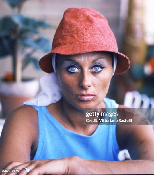 Rome, Italy, August 1966. Italian actress Sandra Mondaini.