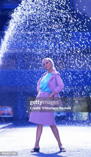 Rome, Italy, August 1966. Italian actress Sandra Mondaini.